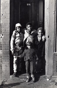 3. NY_3_Four kids in a doorway_Blake Avenue_1964